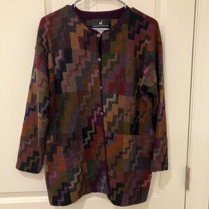 Peruvian Connection Colorful Alpaca Long Cardigan